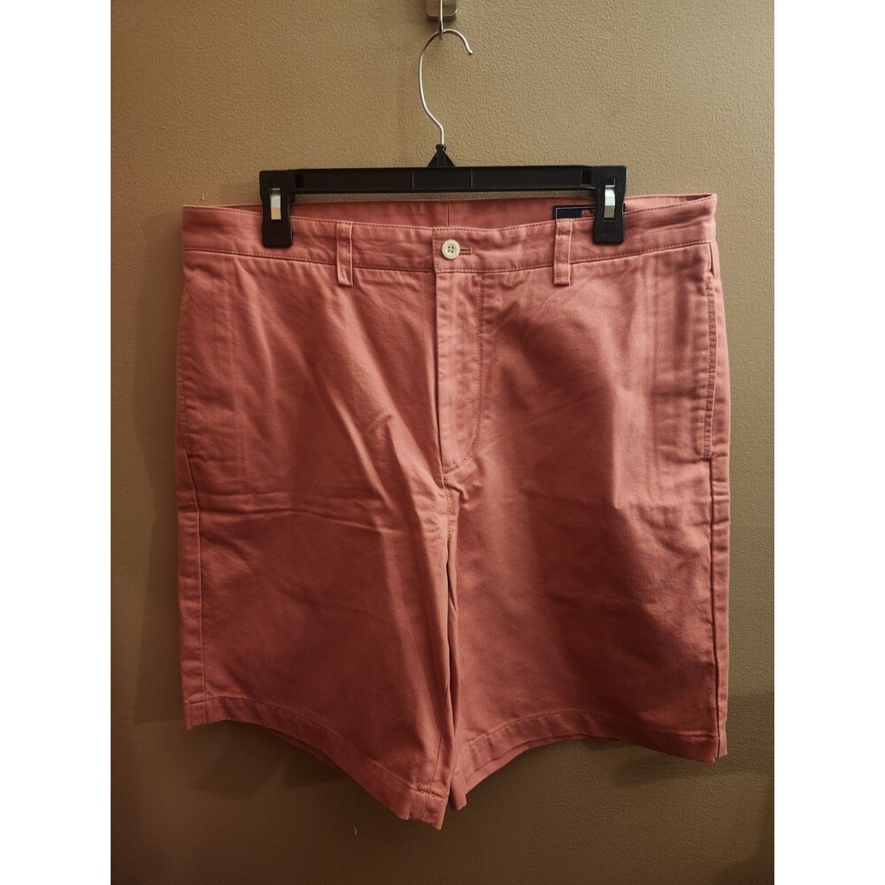 Men's Vineyard Vines Performance Shorts Coral Salmon Khaki Size 35